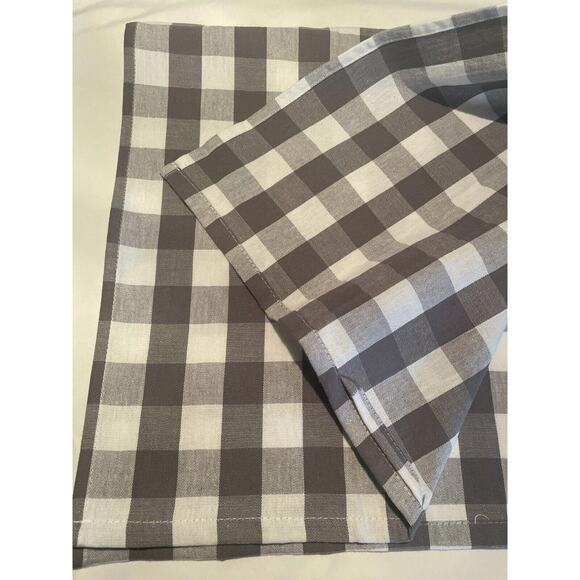 "The Lord Bless You & Keep You" Tea Towel Gray/White Checked Embroidery 20x28 - Picture 6 of 7